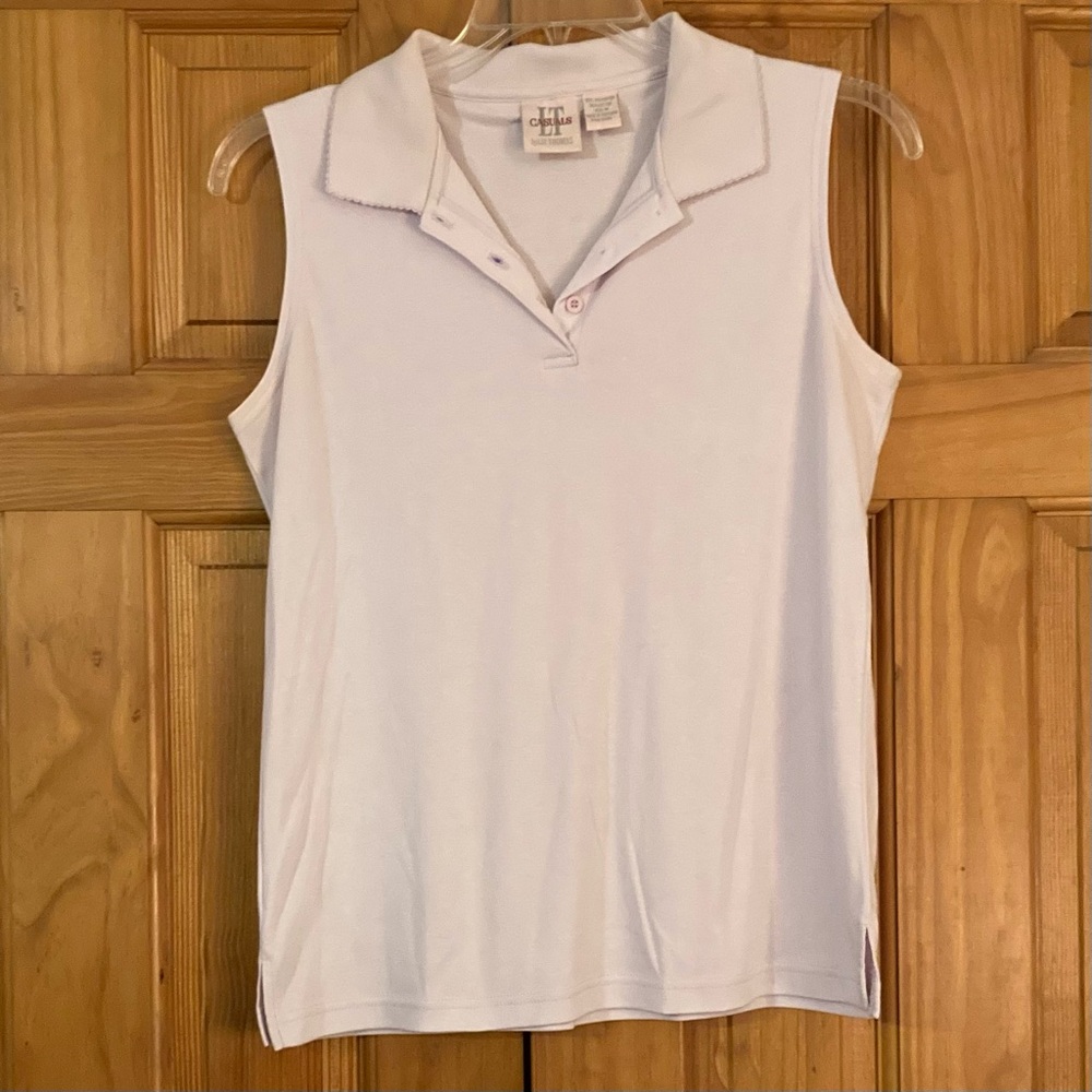 NWOT Liz Thomas Casuals Vintage 80s 90s Top Sleeveless Blouse Purple M Medium